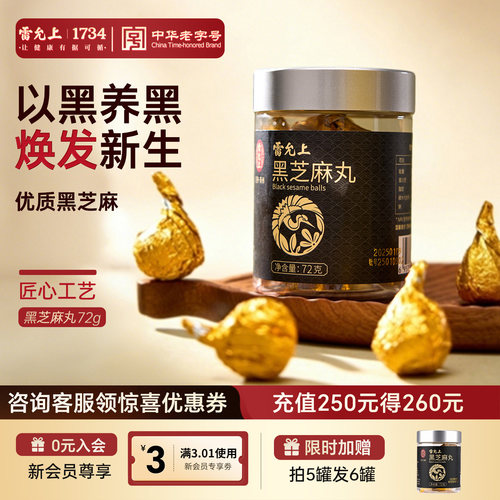 雷允上黑芝麻丸休闲小零食