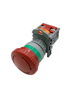 灰色按钮开关  平钮开关 急停开关 选择开关 2档T3档开关 蘑菇