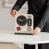 座钟 饰摆件台式 NORI玄关入户客厅桌面时钟摆放式 家居卧室电视柜装