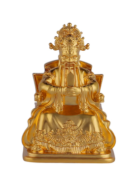 纯铜龙五爷佛像财神像五台S广济龙王菩萨鎏金色装嘎乌盒吊坠摆件