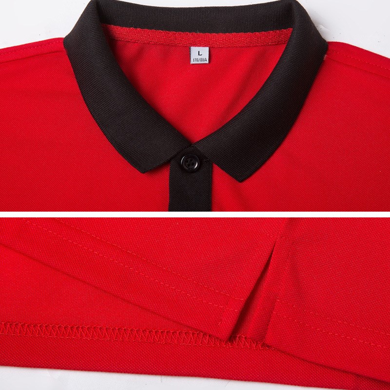 翻领工作服男夏季短袖t恤广告衫POLO文化衫T桖工厂工衣定制印lolo