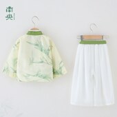 薄款 古装 套装 小童中式 中秋节演出服 中国风童装 儿童汉服男童春夏季