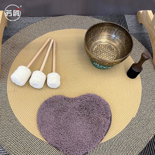 芳鸥瑜伽锣锤音疗锣锤锣棒手工毛毡锣槌铜锣师专业锣锤瑜伽疗愈槌