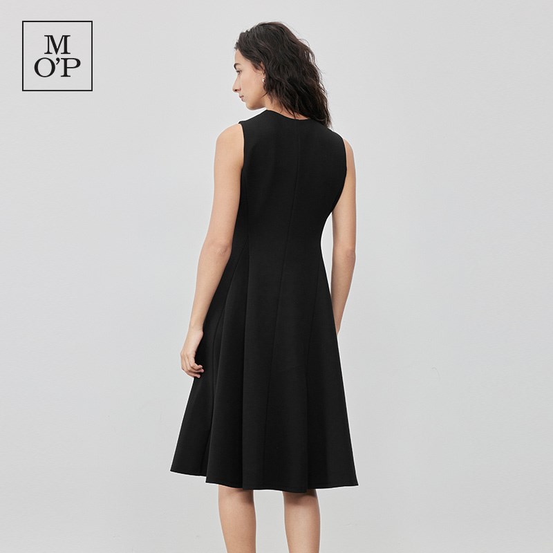 Marc OPolo/MOP 2025夏季新款宽松透气简约针织气质无袖连衣裙女