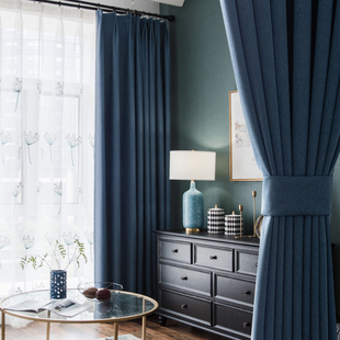 北欧全遮光隔热避光窗帘简约客厅卧室防晒遮阳2020年新款窗帘布料