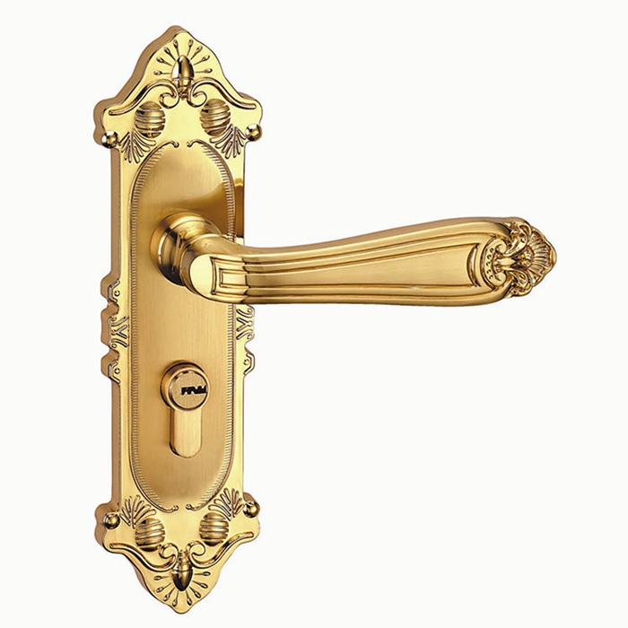 海诗蔓中式欧式金色卧室房间门锁卫生间分体执手锁具实木门把手锁