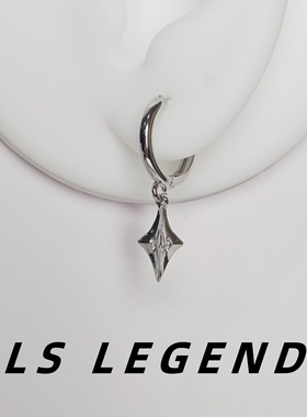 四芒星耳坠银针男菱形中性款小众女高级感独特耳扣防过敏个性时尚