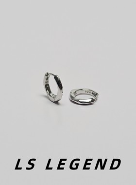 莫比乌斯耳环男素圈防过敏中性纯银针耳扣独特简约小众高级感个性