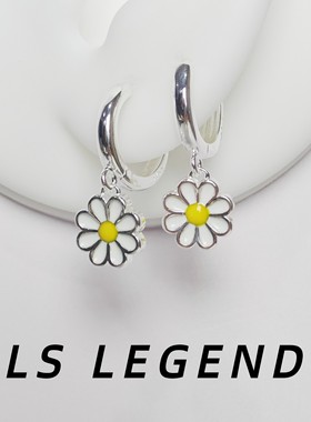 小雏菊耳环银饰男女夏季菊花中性精致小众艺术防过敏耳坠清新独特