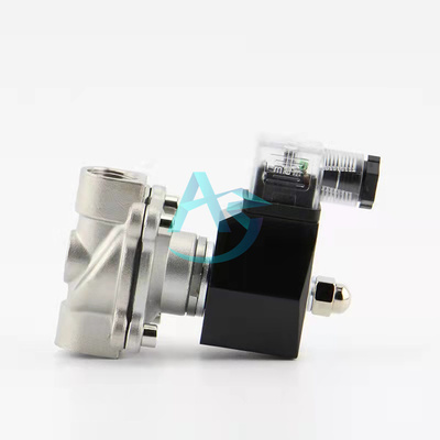 2W不锈钢丝扣户外防水电磁阀220V24V常闭水气开关阀4分6分1寸4050