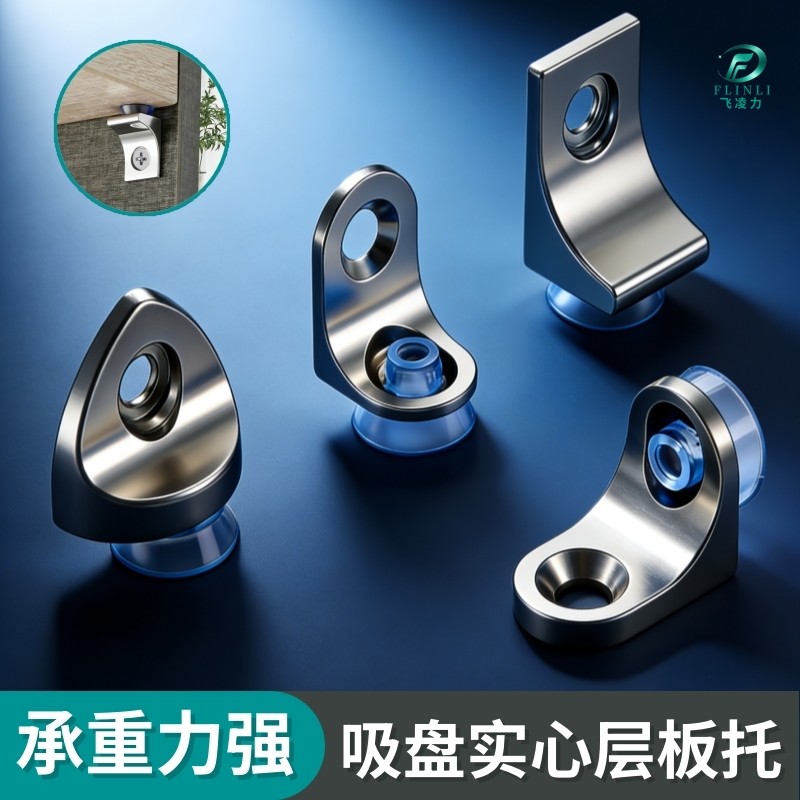 玻璃固定拖衣柜隔板钉搁板支架活动木板托架橱柜层板托粒家具配件