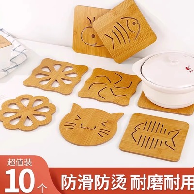 木质隔热垫餐垫创意防滑砂锅镂空
