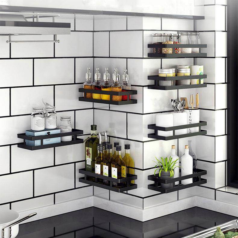 304不锈钢免打孔厨房调料置物架壁挂式墙上调味品油盐酱醋收纳架