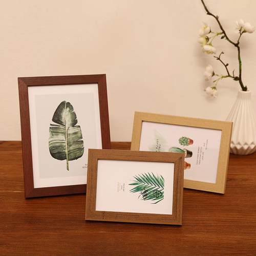 简约现代木质相框摆台5寸6寸7寸8寸10寸A4画框挂墙照片墙影楼相框