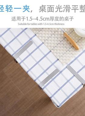 厂家直销6/12/24/30pcs不锈钢台布夹子 餐桌布固定夹三角形桌布夹