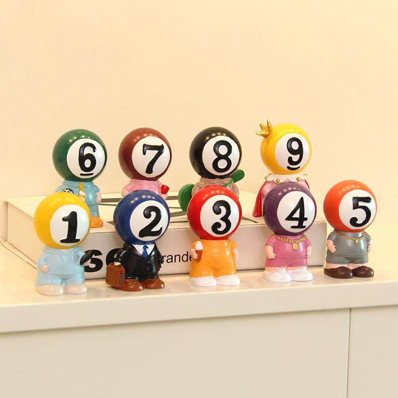 黑八台球厅俱乐部装饰品创意摆件台球小子比赛奖品七夕礼物送男友