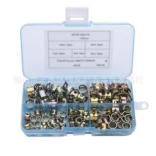 10套装 跨境货源 镀彩锌弹性箍圈M6 set 弹性卡箍环箍套盒 75PCS