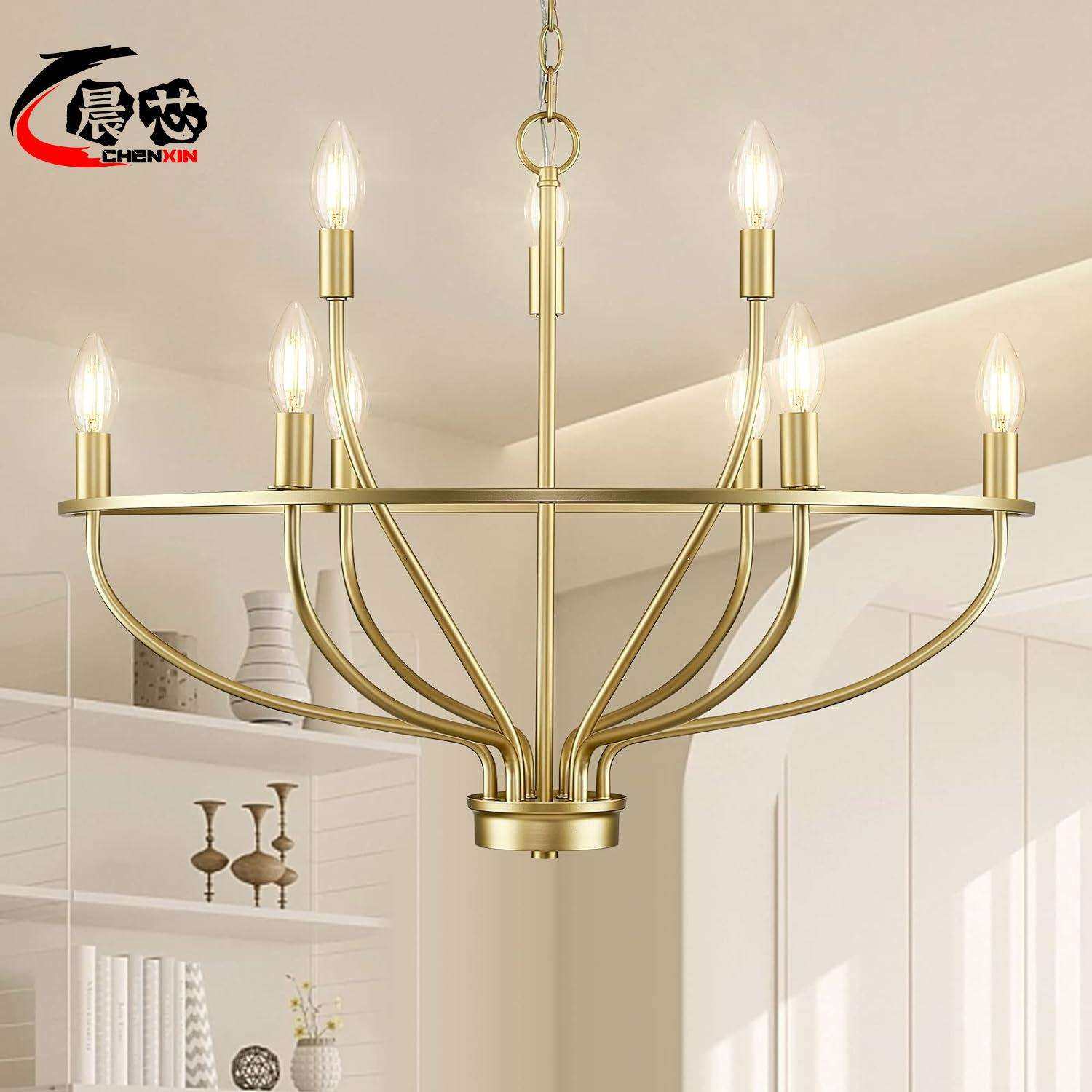 美式乡村简约铁艺吊灯复古工业风美规客厅轻奢田园亚马逊枝形吊灯