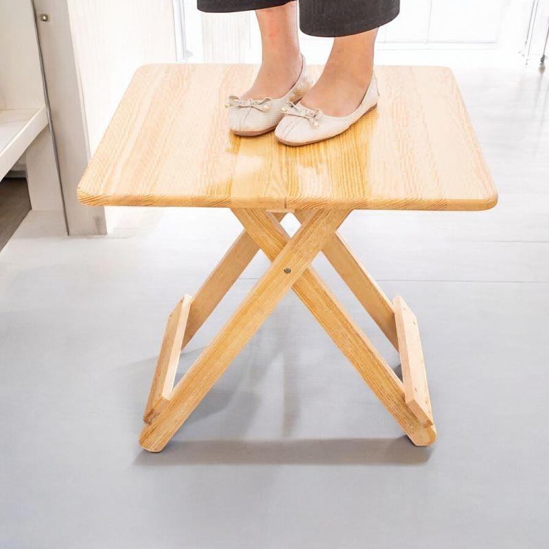 实木可折叠桌家用餐桌简易便携式饭桌出租房正方形小户型吃饭桌子