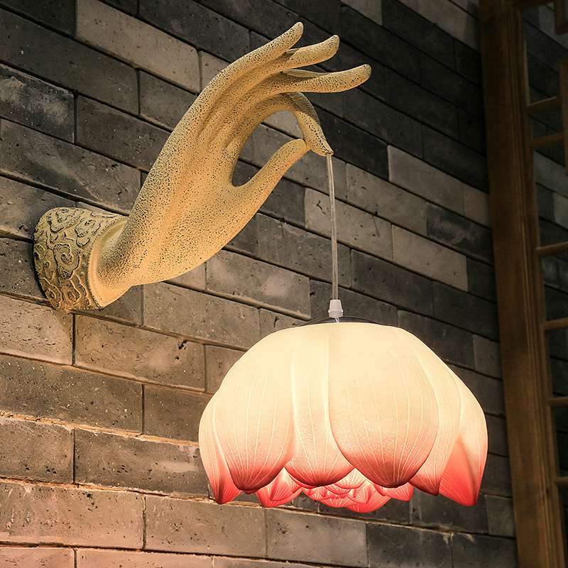 新中式壁灯现代简约客厅餐厅茶楼过道墙壁灯创意个性艺术禅意壁灯