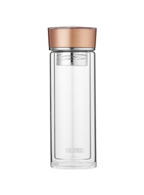 膳魔师透明玻璃杯双层隔热带茶漏过滤便携J泡茶杯水杯TCGE-300