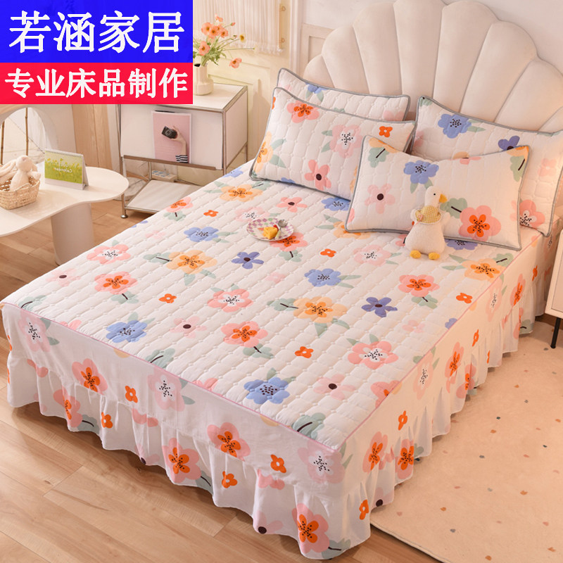 纯棉加厚床裙卡通1.2*1.35*1.5*1.9*2.0米儿童男女孩全棉夹棉床罩