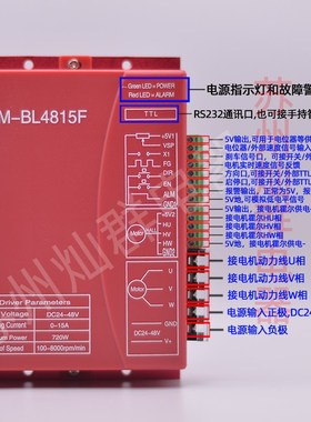 ZM-BL4815F控制器720W以下直流无刷电机有/无霍尔驱动板代替6515A