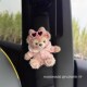 达菲熊玫玫车载安全带护肩挂件公仔玩偶可爱毛绒玩具女生车内装 饰