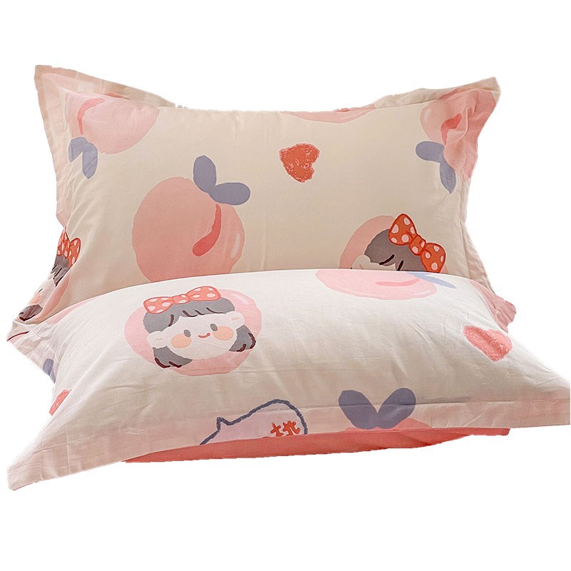 2023新款全棉枕头套100纯棉枕套一对装家用48*74cm学生宿舍四季用