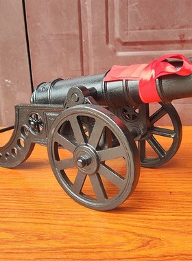 铸铁大炮模型中式摆件红衣炮户外创意落地饰品仿古大铁炮长85厘米