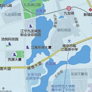 2023新款南京市区地图贴图办公室挂图高清防水墙壁贴超大装饰画定