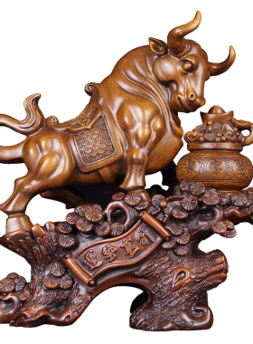 招财牛摆件办公室桌面摆设家居装饰客厅酒柜玄关公司开业乔迁礼品