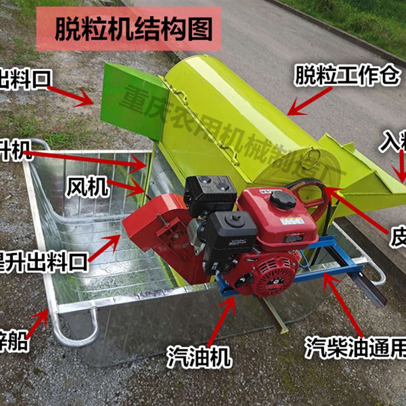 2021款小型家用全喂入 水稻 小麦 油菜脱粒机打谷打禾打稻机包邮