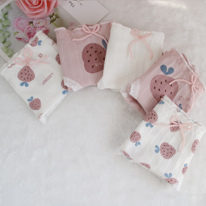 女童本命年红色内裤14岁纯棉三角裤头12少女中大童学生短裤不夹PP