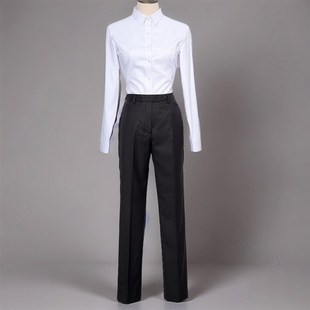 奔驰4S店黑色长裤 黑白衬衫 西装 短裙销售职业工作服修身 裤 2022新款