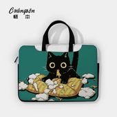 可爱猫咪笔记本手提电脑包适用苹果macbookair13华为matebookd联想小新pro14内胆包戴尔华硕15.6荣耀16保护套