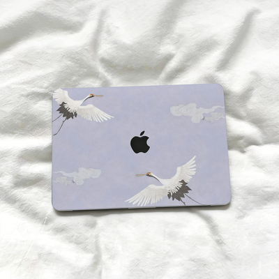国画风适用苹果macbookpro14电脑壳macbookair13.6笔记本保护套M5配件pro16寸MacNeo透明外壳M4M3M2M1膜mbp15