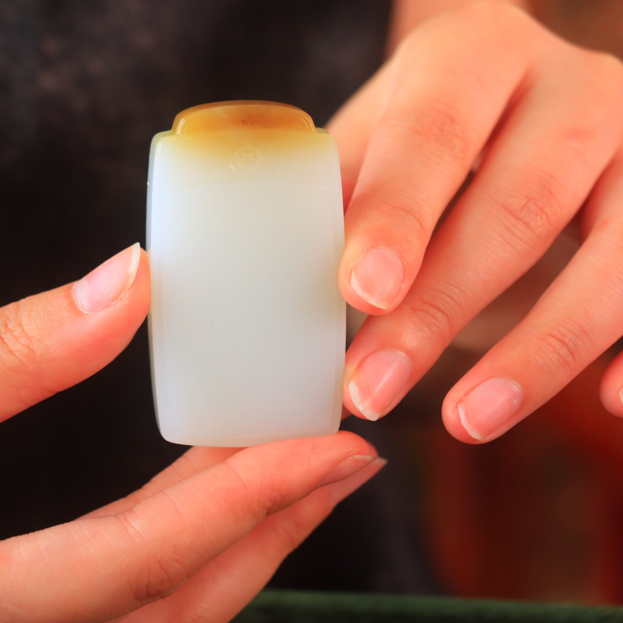 新疆和田玉羊脂级白玉飘糖平安无事牌吊坠天然玉石手工雕刻收藏品