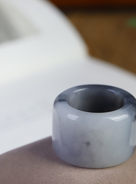 新疆和田玉青花扳指指环戒指