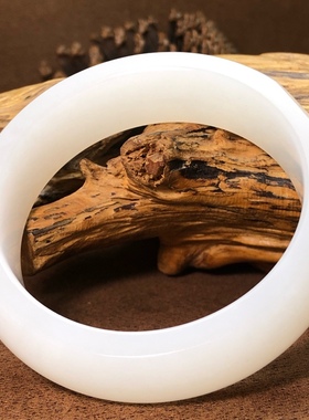 轮胎镯新疆和田玉手镯天然玉石