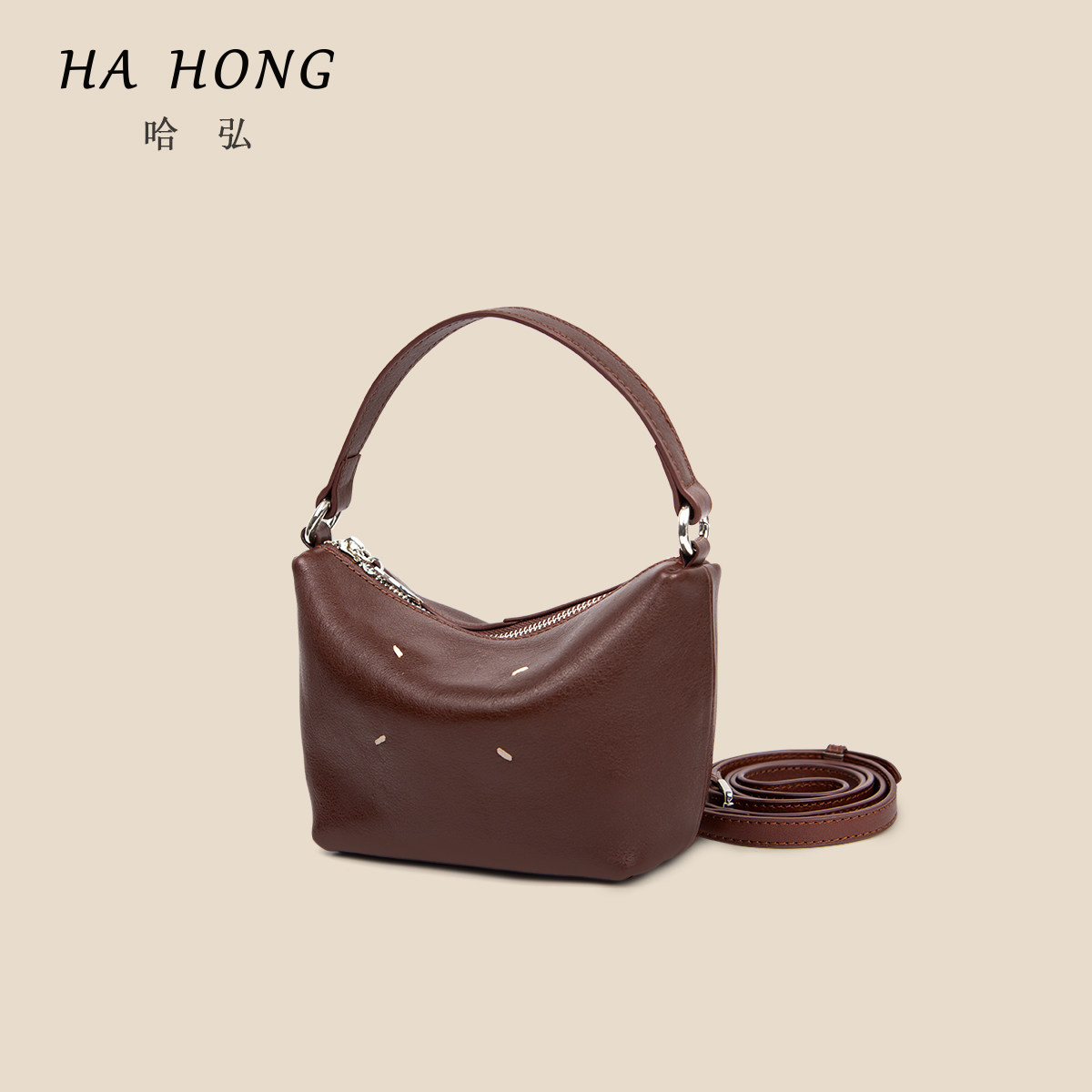 哈弘新款头层牛皮小方包可单肩可斜挎包复古风简约通勤款包包女款,箱包皮具/热销女包/男包,通用款女包,淘宝优惠券,粉丝福利购,淘宝优惠卷
