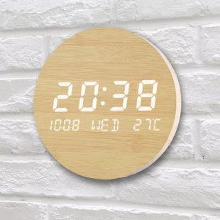 数字时钟静音客厅2023新款 现代挂钟 夜光个性 家用电子轻奢LED时尚