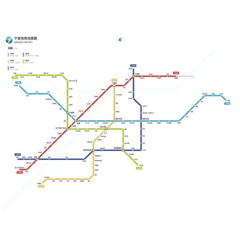 宁波地铁地铁线路图2026年轨道线路图交通铁轨图横版大图墙宣传画