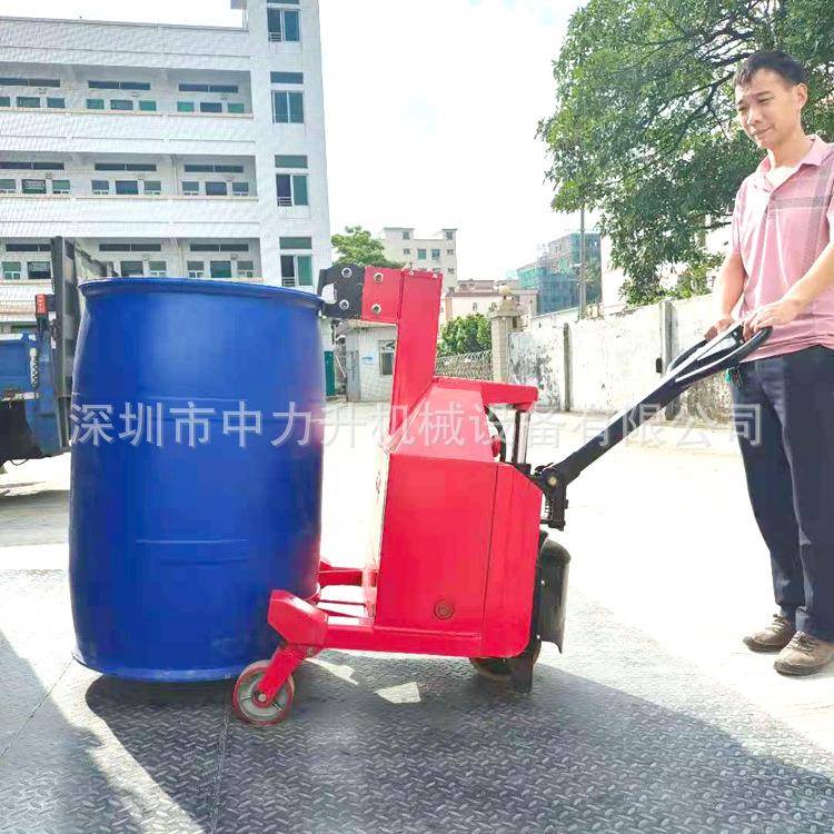 R150全自动油桶搬运车电动油桶车油桶装卸升高车