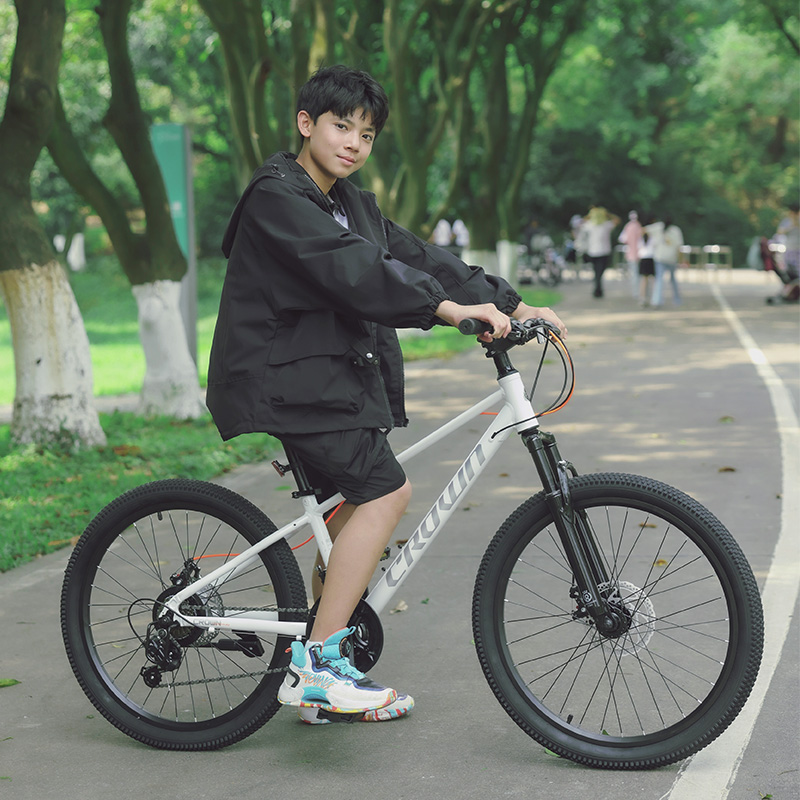 优贝青少年儿童自行车小学生变速山地车禧玛诺铝合金碟刹单车皇冠