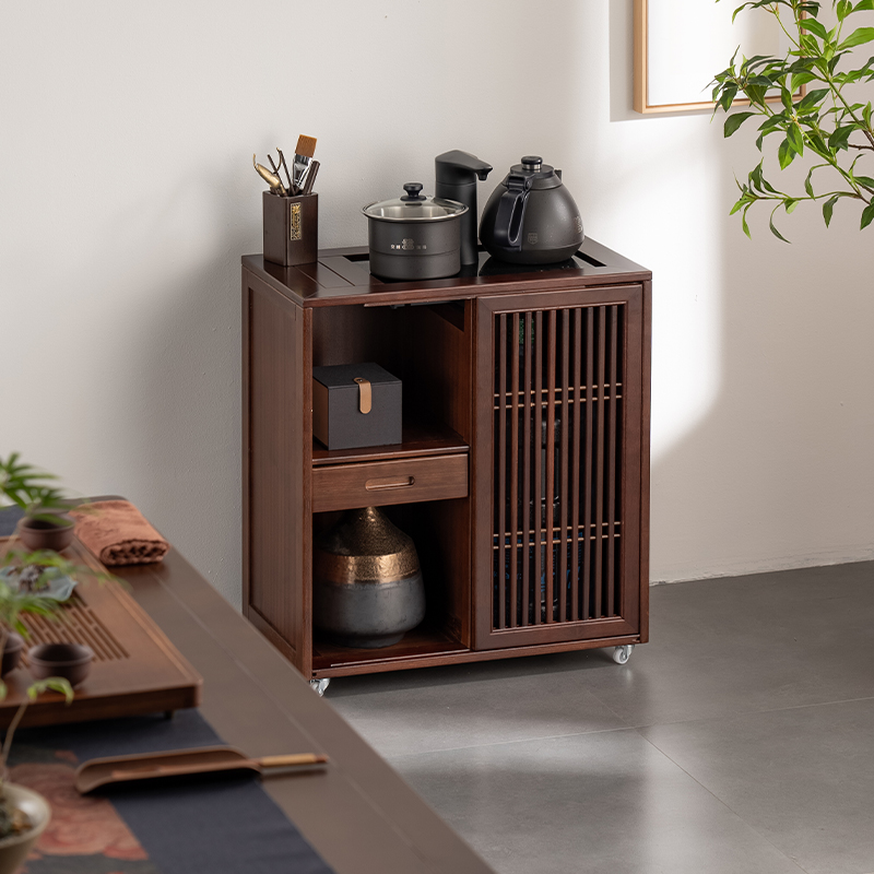 花梨木烧水壶一体茶水柜