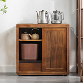 核桃木茶水柜烧水壶一体实木可移动茶几家用茶室泡茶台茶吧机茶车