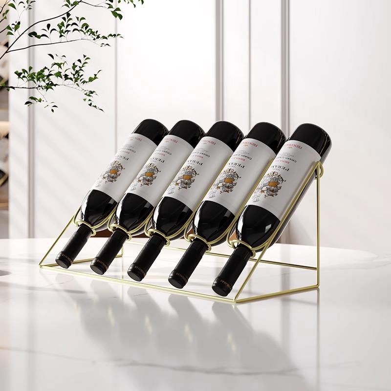 需定制米休里 倒放红酒架简约家用酒瓶展示架子桌面摆件葡萄酒柜
