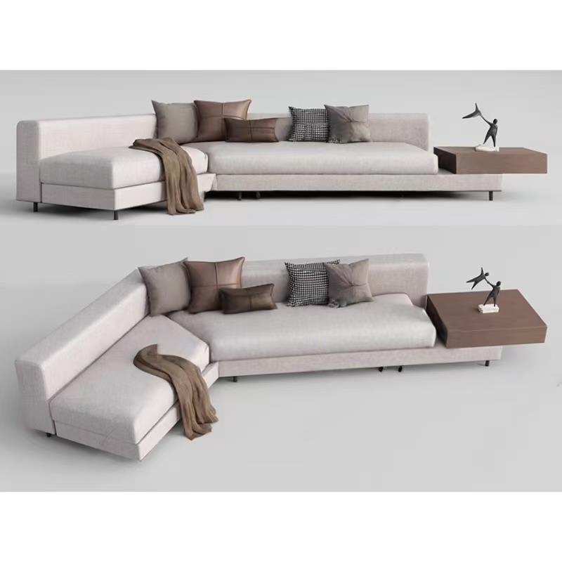 需定制意式极简沙发弧形转角异形现代别墅样板间接待休息会客设计