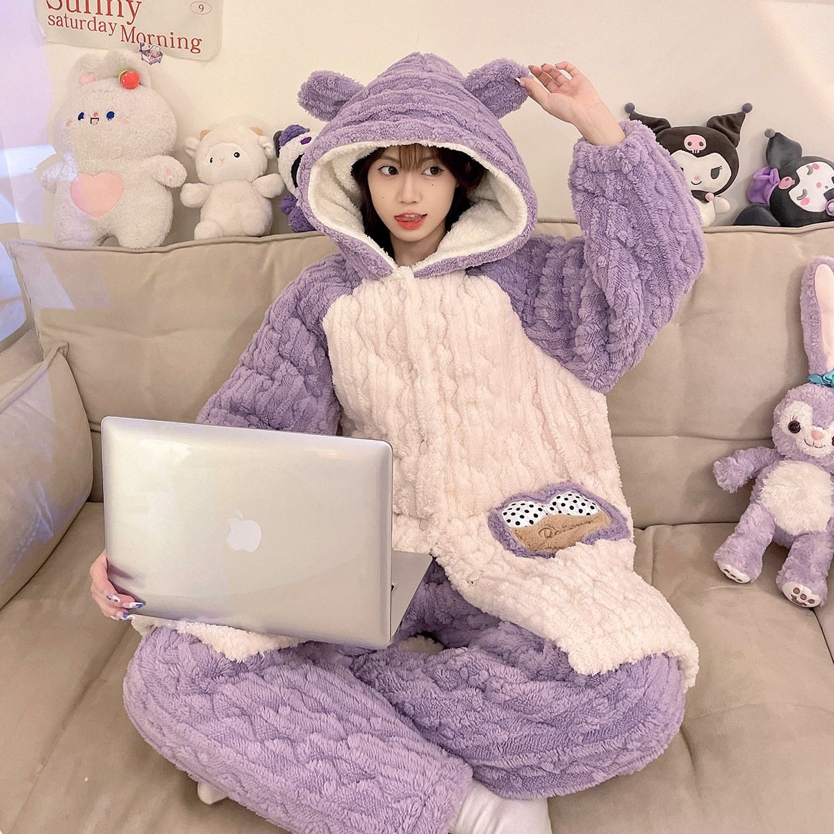 睡衣女冬款加绒加厚冬季三层夹棉袄冬天珊瑚绒家居服套装2024新款,女士内衣/男士内衣/家居服,睡衣/家居服套装,淘宝优惠券,粉丝福利购,淘宝优惠卷